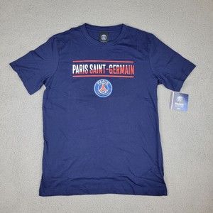 Fanatics Paris Saint-Germain Navy Tee with Red and White Graphic